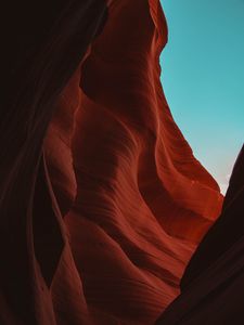 Preview wallpaper cave, canyon, mountains, stone, wavy