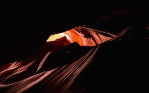 Preview wallpaper cave, canyon, relief, dark