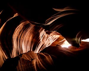 Preview wallpaper cave, canyon, relief, dark, light