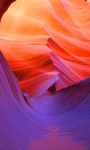 Preview wallpaper cave, canyon, rock, surface, wavy