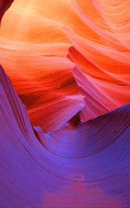 Preview wallpaper cave, canyon, rock, surface, wavy