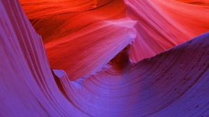 Preview wallpaper cave, canyon, rock, surface, wavy