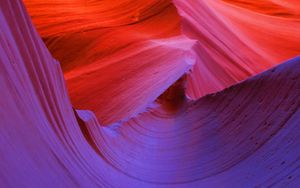 Preview wallpaper cave, canyon, rock, surface, wavy