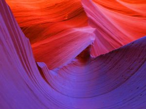 Preview wallpaper cave, canyon, rock, surface, wavy