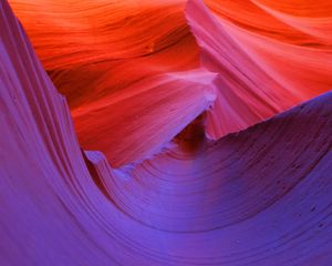 Preview wallpaper cave, canyon, rock, surface, wavy