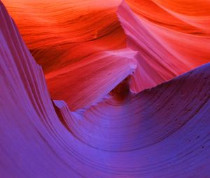 Preview wallpaper cave, canyon, rock, surface, wavy