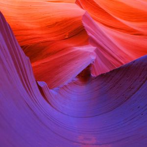 Preview wallpaper cave, canyon, rock, surface, wavy