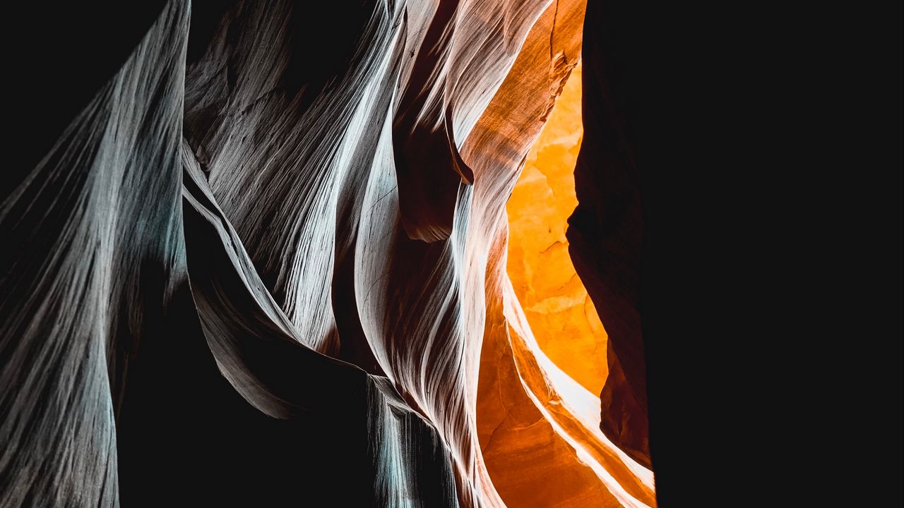 Wallpaper cave, canyon, rocks, dark