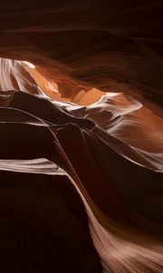 Preview wallpaper cave, canyon, shadows, light, relief