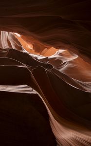 Preview wallpaper cave, canyon, shadows, light, relief