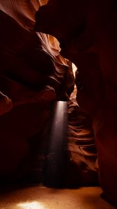 Preview wallpaper cave, canyon, stone, dark, sunlight
