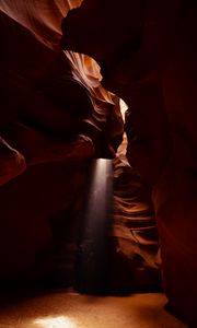 Preview wallpaper cave, canyon, stone, dark, sunlight