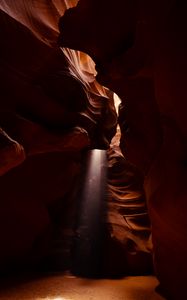 Preview wallpaper cave, canyon, stone, dark, sunlight