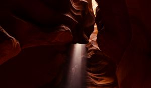 Preview wallpaper cave, canyon, stone, dark, sunlight