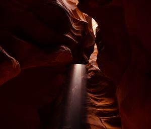 Preview wallpaper cave, canyon, stone, dark, sunlight