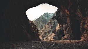 Preview wallpaper cave, dark, mountains, rocks