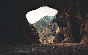 Preview wallpaper cave, dark, mountains, rocks