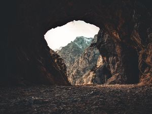 Preview wallpaper cave, dark, mountains, rocks