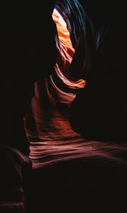 Preview wallpaper cave, dark, rocks, canyon