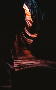 Preview wallpaper cave, dark, rocks, canyon