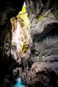 Preview wallpaper cave, gorge, river, rocks, stone