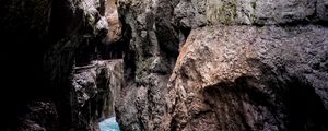 Preview wallpaper cave, gorge, river, rocks, stone