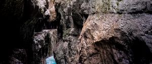 Preview wallpaper cave, gorge, river, rocks, stone
