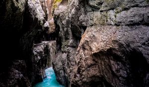 Preview wallpaper cave, gorge, river, rocks, stone