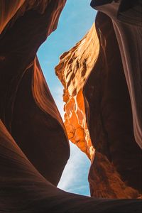 Preview wallpaper cave, gorge, rocks, stone, wavy, brown