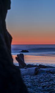 Preview wallpaper cave, horizon, sunset