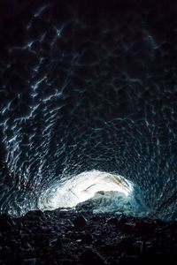 Preview wallpaper cave, ice, glacier, relief