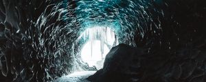 Preview wallpaper cave, ice, ice floe, deepening