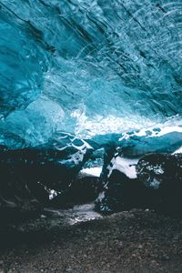 Preview wallpaper cave, ice, iceland, icy