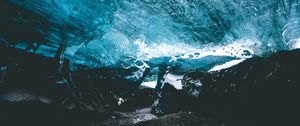 Preview wallpaper cave, ice, iceland, icy