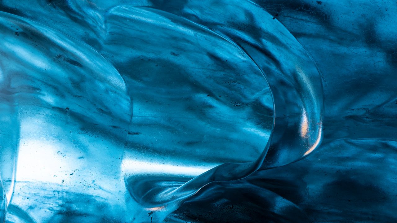 Wallpaper cave, ice, nature, blue
