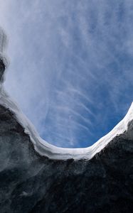 Preview wallpaper cave, ice, sky