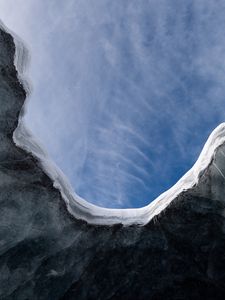 Preview wallpaper cave, ice, sky