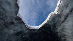 Preview wallpaper cave, ice, sky