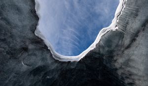 Preview wallpaper cave, ice, sky