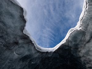 Preview wallpaper cave, ice, sky