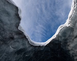 Preview wallpaper cave, ice, sky