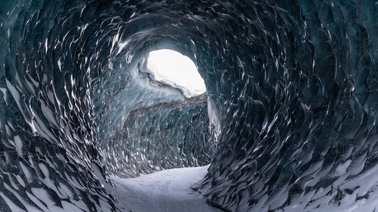 Wallpaper cave, ice, snow