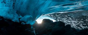 Preview wallpaper cave, ice, stones, nature