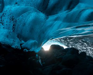 Preview wallpaper cave, ice, stones, nature