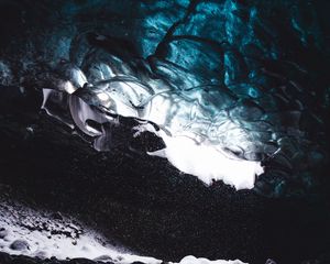 Preview wallpaper cave, ice, water, dark