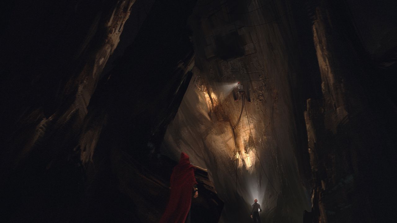 Wallpaper cave, people, art, rock climbing, dark