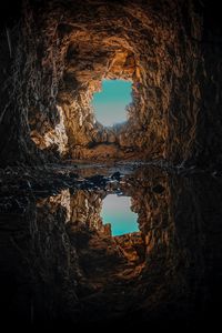 Preview wallpaper cave, puddle, water, reflection