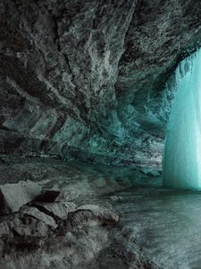 Preview wallpaper cave, rock, ice