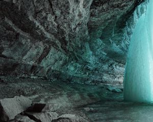 Preview wallpaper cave, rock, ice