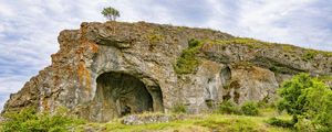 Preview wallpaper cave, rock, tree